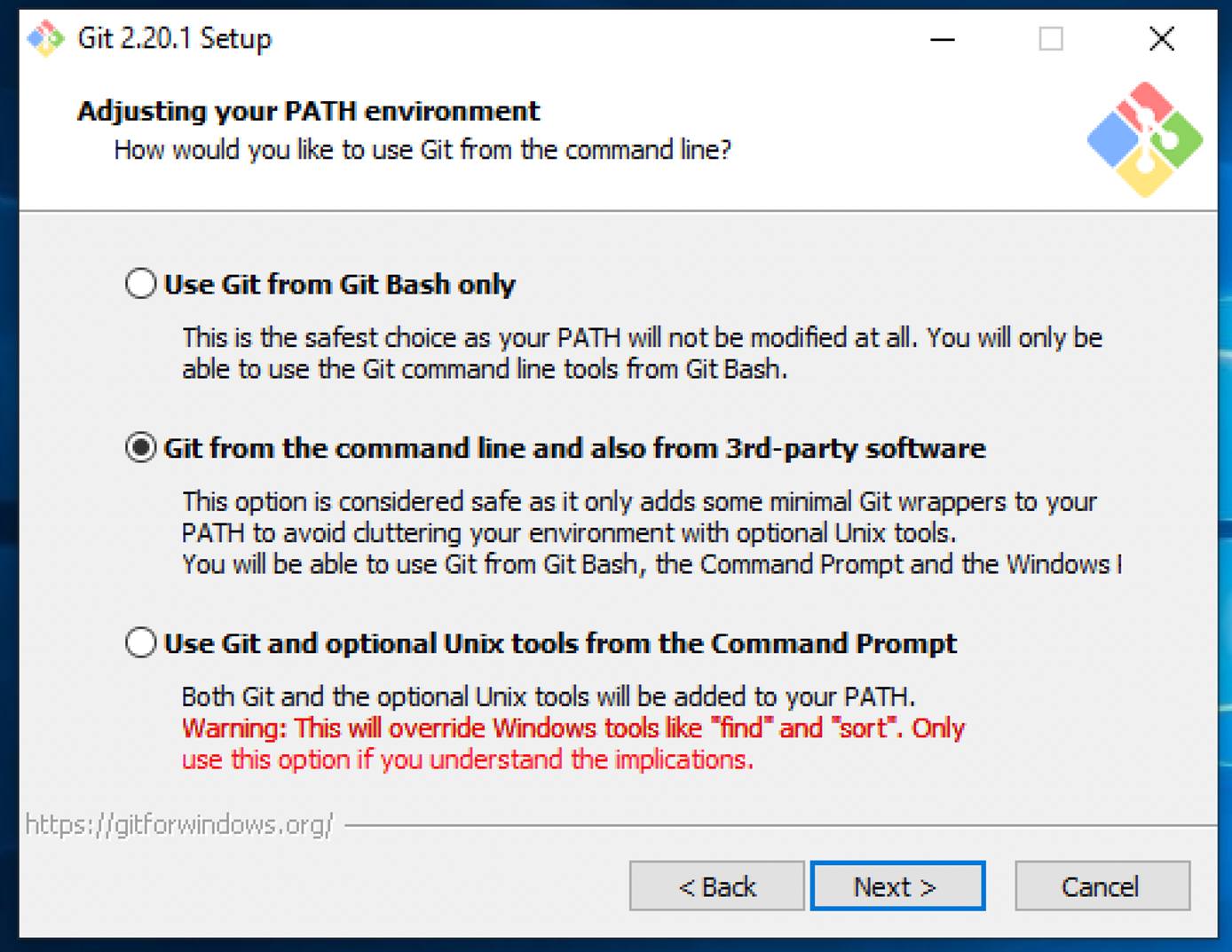 Adjust Git’s PATH
